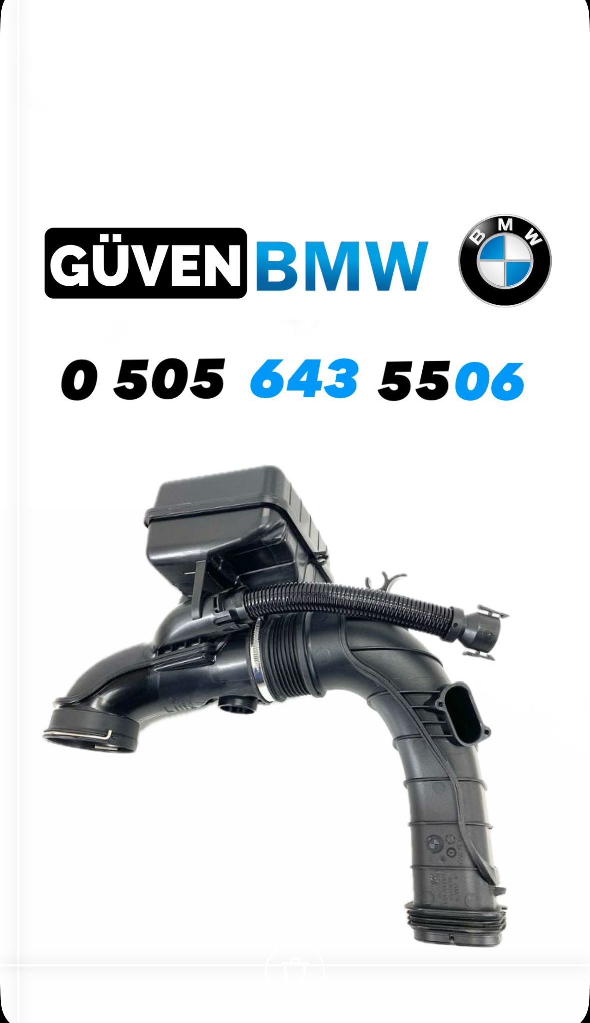 bmw f10 temiz hava borusu komple çıkma orjinal